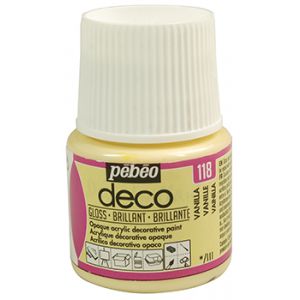 Farba Pebeo Deco Błyszcząca 45ml, Waniliowa/118 Vanilla